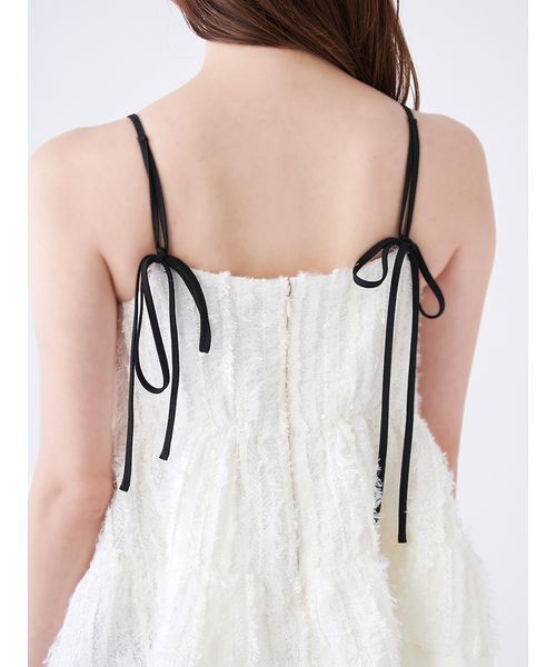 SNIDEL(スナイデル)の「ボリュームティアードキャミチュニック(その他トップス・レディース・ベージュ/ブラック/アイボリー・F)」の7枚目の写真