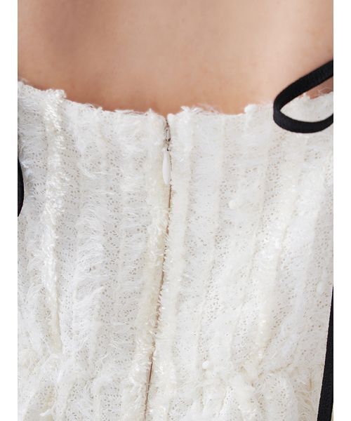 SNIDEL(スナイデル)の「ボリュームティアードキャミチュニック(その他トップス・レディース・ベージュ/ブラック/アイボリー・F)」の8枚目の写真