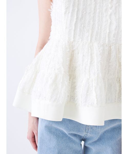 SNIDEL(スナイデル)の「ボリュームティアードキャミチュニック(その他トップス・レディース・ベージュ/ブラック/アイボリー・F)」の9枚目の写真