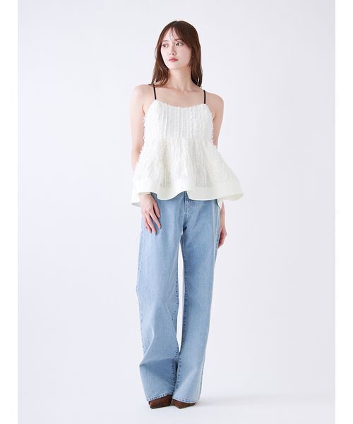 SNIDEL(スナイデル)の「ボリュームティアードキャミチュニック(その他トップス・レディース・ベージュ/ブラック/アイボリー・F)」の10枚目の写真