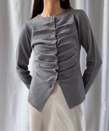 CIEL'AIR（シエルエアー）の「FRONT GATHER CD（ﾌﾛﾝﾄｷﾞｬｻﾞｰｶｰﾃﾞ）（ニット/セーター）」