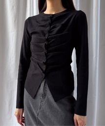 CIEL'AIR（シエルエアー）の「FRONT GATHER CD（ﾌﾛﾝﾄｷﾞｬｻﾞｰｶｰﾃﾞ）（ニット/セーター）」