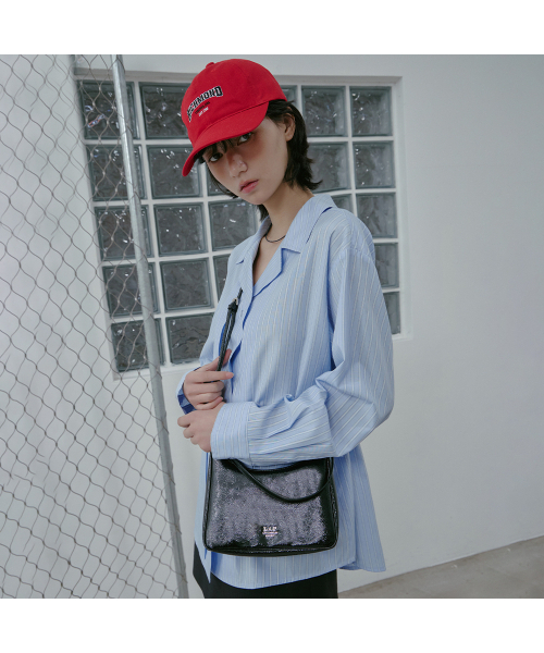 LAP（ラップ）の「GLOSSY SHOULDER HOBO BAG AS7AB221（トートバッグ・レディース・ブラック・FREE）」の5枚目の写真