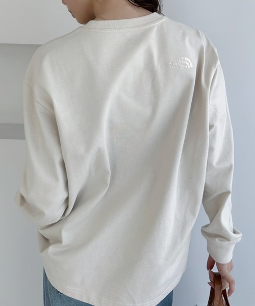 THE NORTH FACE(ザノースフェイス)の「◇THE NORTH FACE◇ WHITE LABEL 正規品/メンズ イージーオン L/S R/TEE M'S EASYON L/S R/TEE(Tシャツ/カットソー・レディース・クリーム/ブラック・M)」の3枚目の写真