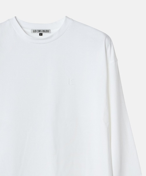 LE CIEL BLEU（ルシェルブルー）の「LEエンブロイダリーロングT / LE Embroidery Long T（Tシャツ/カットソー・レディース・オフホワイト/ブラック/ピンク・36）」の4枚目の写真