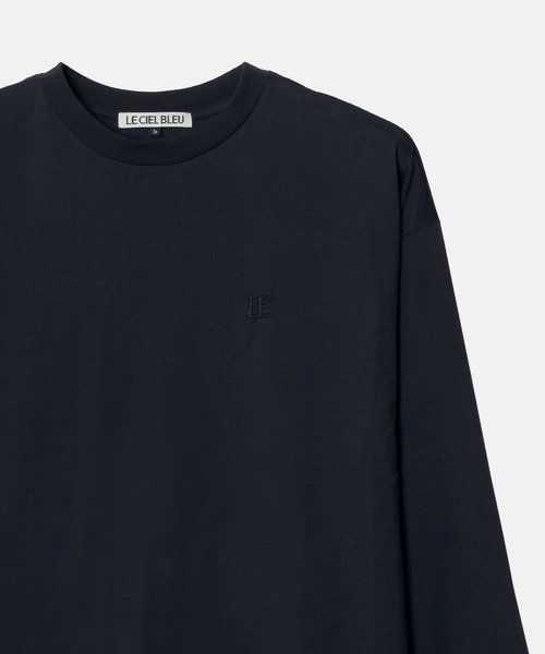 LE CIEL BLEU（ルシェルブルー）の「LEエンブロイダリーロングT / LE Embroidery Long T（Tシャツ/カットソー・レディース・オフホワイト/ブラック/ピンク・36）」の6枚目の写真