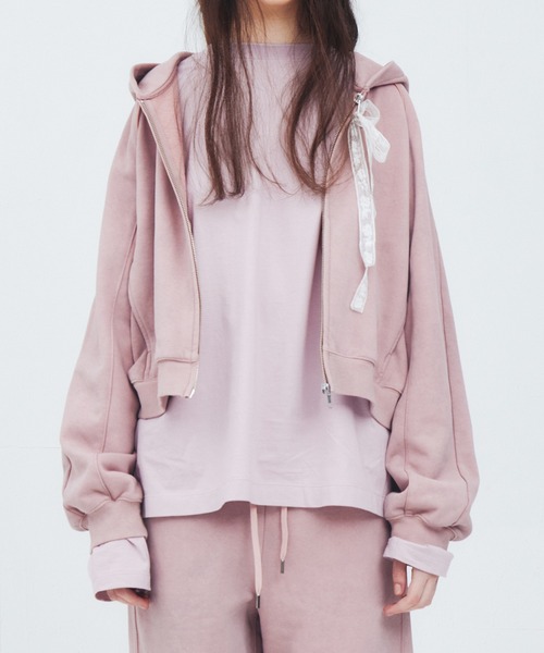 LE CIEL BLEU（ルシェルブルー）の「LEエンブロイダリーロングT / LE Embroidery Long T（Tシャツ/カットソー・レディース・オフホワイト/ブラック/ピンク・36）」の9枚目の写真