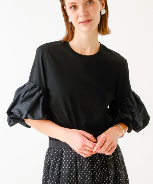 DESIGNWORKS(デザインワークス)の「バルーンスリーブTシャツ(Tシャツ/カットソー・レディース・ブラック・38)」の1枚目の写真