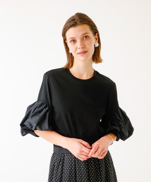 DESIGNWORKS(デザインワークス)の「バルーンスリーブTシャツ(Tシャツ/カットソー・レディース・ブラック・38)」の4枚目の写真