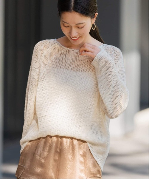 FRAMeWORK(フレームワーク)の「≪追加≫LINEN CORD ニット 2(ニット/セーター・レディース・ブラウン/バーガンディー/イエロー/ホワイト・FREE)」の10枚目の写真