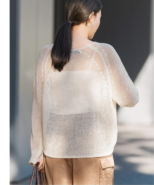 FRAMeWORK(フレームワーク)の「≪追加≫LINEN CORD ニット 2(ニット/セーター・レディース・ブラウン/バーガンディー/イエロー/ホワイト・FREE)」の9枚目の写真