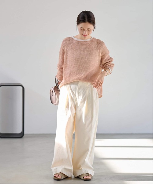 FRAMeWORK（フレームワーク）の「≪追加≫LINEN CORD ニット 2（ニット/セーター・レディース・ブラウン/バーガンディー/イエロー/ホワイト・FREE）」の16枚目の写真