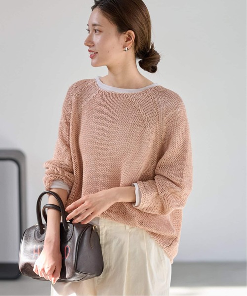 FRAMeWORK（フレームワーク）の「≪追加≫LINEN CORD ニット 2（ニット/セーター・レディース・ブラウン/バーガンディー/イエロー/ホワイト・FREE）」の20枚目の写真