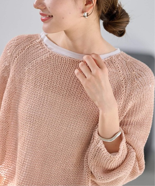 FRAMeWORK（フレームワーク）の「≪追加≫LINEN CORD ニット 2（ニット/セーター・レディース・ブラウン/バーガンディー/イエロー/ホワイト・FREE）」の13枚目の写真