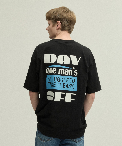 URBANDTYPE(アーバンディタイプ)の「デイオフグラフィックTシャツ_ブラック(Tシャツ/カットソー・レディース・その他・SMALL/MEDIUM/LARGE)」の6枚目の写真