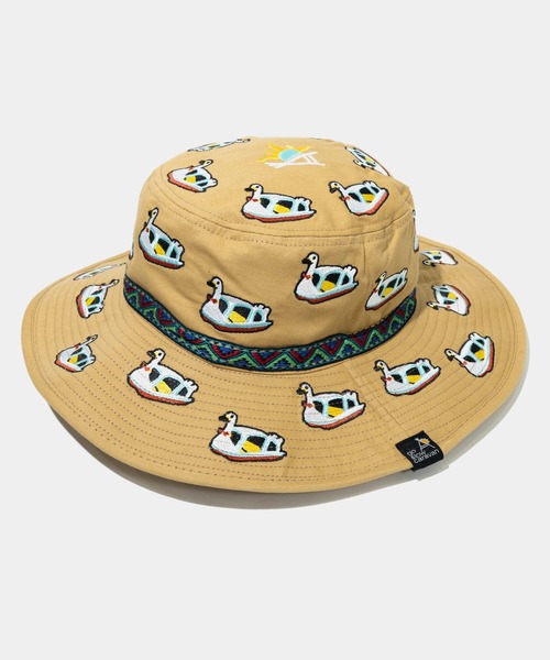 go slow caravan（ゴースローキャラバン）の「ライトキャンバス 総刺繍 キャンパーハット（ハット・メンズ・ネイビー/マスタード/セージグリーン/ブラック・FREE）」の4枚目の写真