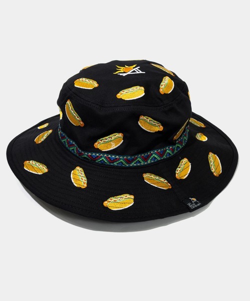 go slow caravan（ゴースローキャラバン）の「ライトキャンバス 総刺繍 キャンパーハット（ハット・メンズ・ネイビー/マスタード/セージグリーン/ブラック・FREE）」の2枚目の写真