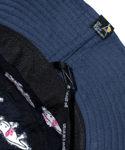 go slow caravan（ゴースローキャラバン）の「ライトキャンバス 総刺繍 キャンパーハット（ハット・メンズ・ネイビー/マスタード/セージグリーン/ブラック・FREE）」の6枚目の写真