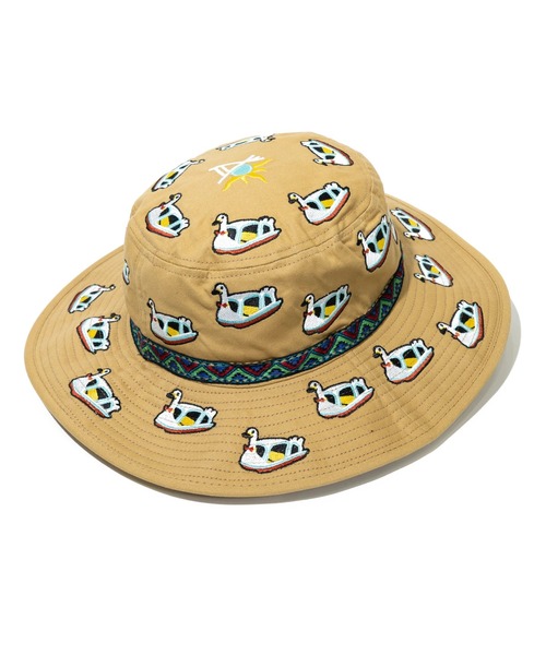 go slow caravan（ゴースローキャラバン）の「ライトキャンバス 総刺繍 キャンパーハット（ハット・メンズ・ネイビー/マスタード/セージグリーン/ブラック・FREE）」の18枚目の写真