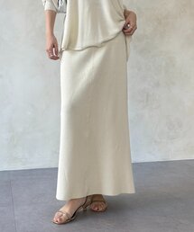DouDou | 【セットアップ可能】ハニカムワッフル編みニットスカート(スカート)