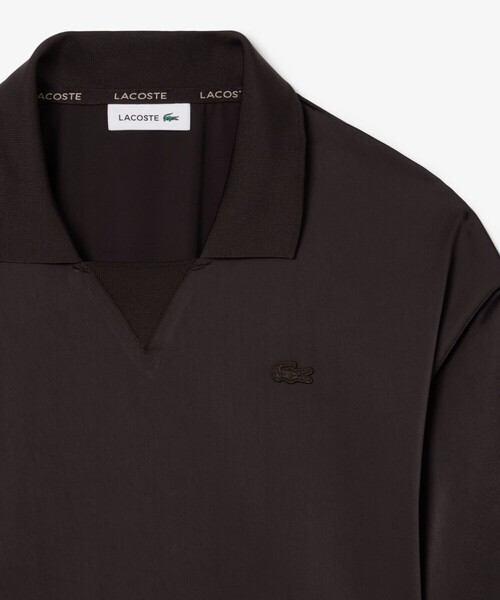 LACOSTE(ラコステ)の「プリーツサテンポロドレス(ワンピース・レディース・ブラウン・38/40/34/36)」の2枚目の写真