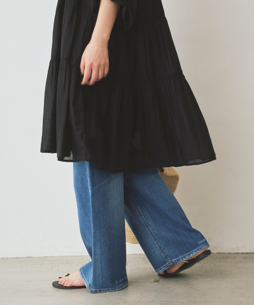 SLOBE IENA(スローブイエナ)の「コットンボイルティアードワンピース(ワンピース・レディース・パープル/ブラック/カーキ・FREE)」の10枚目の写真