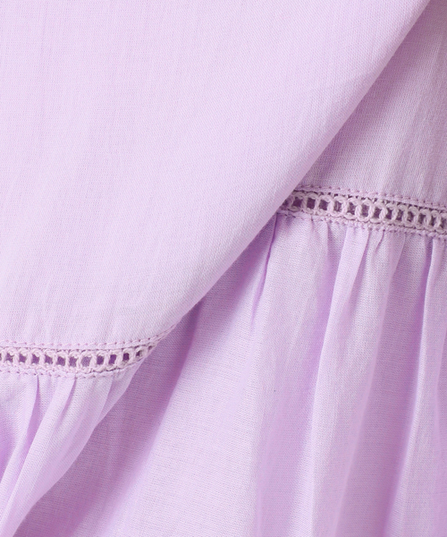 SLOBE IENA(スローブイエナ)の「コットンボイルティアードワンピース(ワンピース・レディース・パープル/ブラック/カーキ・FREE)」の13枚目の写真