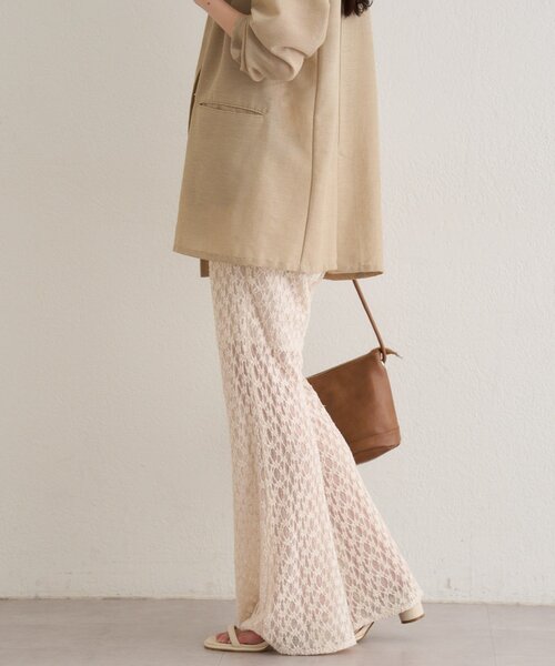 Omekashi（オメカシ）の「レースフレアパンツ（その他パンツ・レディース・ホワイト系その他/ブラック・FREE）」の5枚目の写真