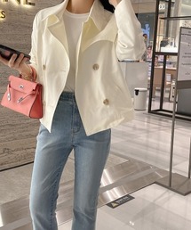 ダブルブレストショートジャケット