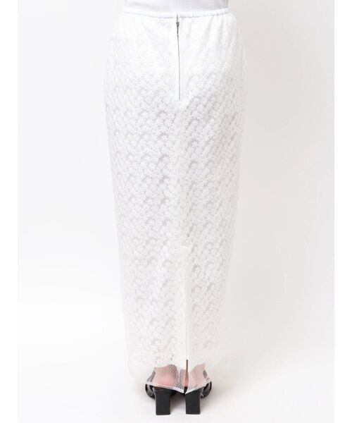 ELENDEEK（エレンディーク）の「エンブロイダリーIラインスカート（スカート・レディース・オフホワイト/ライム・2/1）」の8枚目の写真