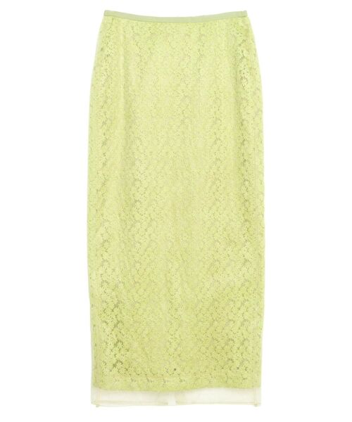 ELENDEEK（エレンディーク）の「エンブロイダリーIラインスカート（スカート・レディース・オフホワイト/ライム・2/1）」の16枚目の写真