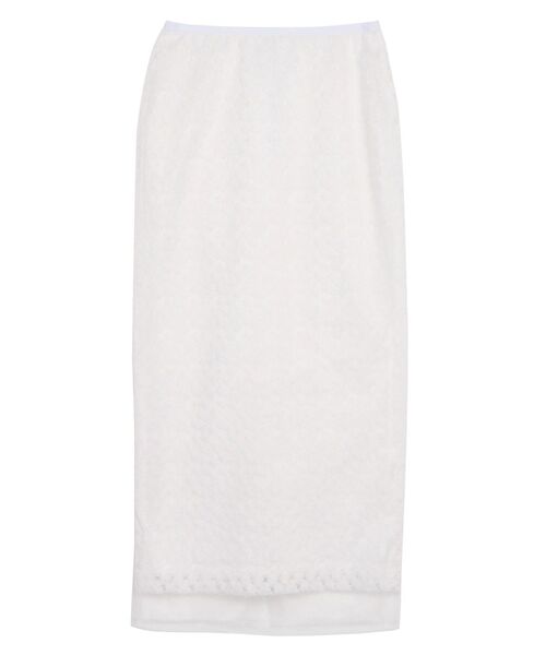 ELENDEEK（エレンディーク）の「エンブロイダリーIラインスカート（スカート・レディース・オフホワイト/ライム・2/1）」の17枚目の写真