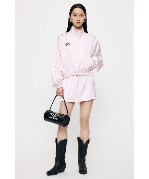 MOUSSY（マウジー）の「U/M SATIN WRAP スコート（スカート・レディース・ネイビー/ライトピンク・1/2）」の4枚目の写真