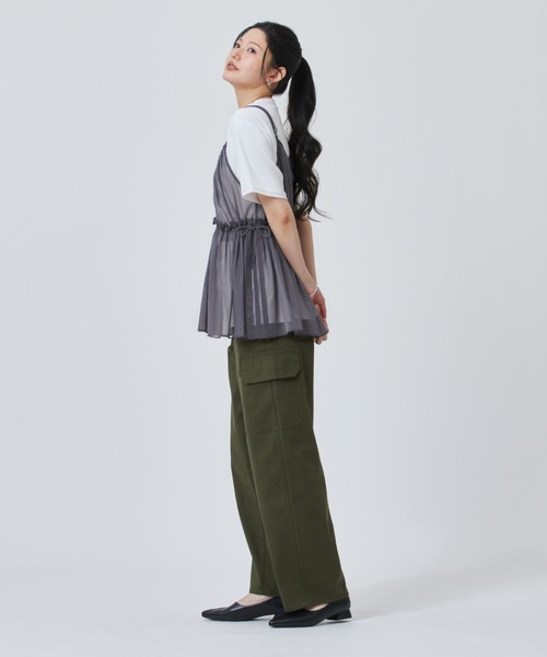 adidas(アディダス)の「【別注】アディダス adidas アルペン 2-in-1 キャミソール 半袖Tシャツ 限定コラボ(Tシャツ/カットソー・レディース・ブラック×グレー/グレー×ホワイト・S/M/L/XL)」の15枚目の写真