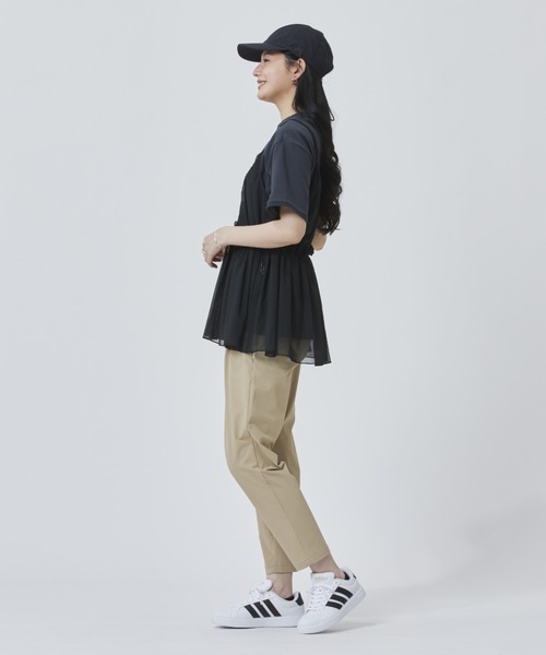 adidas(アディダス)の「【別注】アディダス adidas アルペン 2-in-1 キャミソール 半袖Tシャツ 限定コラボ(Tシャツ/カットソー・レディース・ブラック×グレー/グレー×ホワイト・S/M/L/XL)」の17枚目の写真