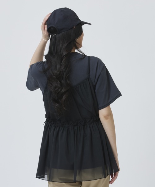 adidas(アディダス)の「【別注】アディダス adidas アルペン 2-in-1 キャミソール 半袖Tシャツ 限定コラボ(Tシャツ/カットソー・レディース・ブラック×グレー/グレー×ホワイト・S/M/L/XL)」の20枚目の写真