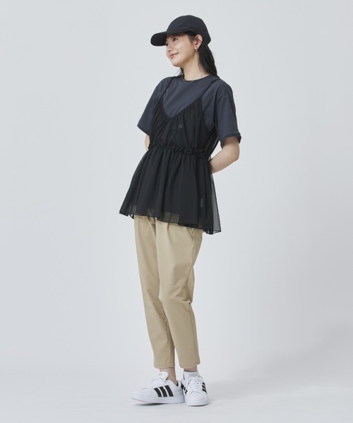 adidas(アディダス)の「【別注】アディダス adidas アルペン 2-in-1 キャミソール 半袖Tシャツ 限定コラボ(Tシャツ/カットソー・レディース・ブラック×グレー/グレー×ホワイト・S/M/L/XL)」の21枚目の写真