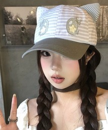ViViDAY（ビビデー）の「猫耳ドット柄キャップ（キャップ）」