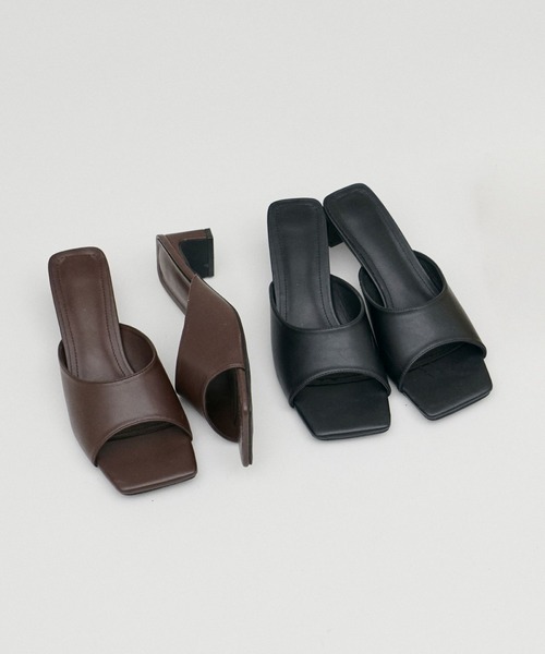 LARUTA（ラルータ）の「【LARUTA】スクエアトゥミュール（サンダル・レディース・ブラウン/ブラック・LARGE/MEDIUM）」の12枚目の写真
