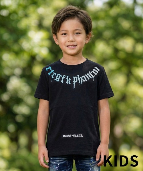 adamsJUGGLER(アダムスジャグラー)の「RTEG FK.ファントムティーキッズ(Tシャツ/カットソー・キッズ・ブラック/ホワイト・100/150/130/120/110)」の2枚目の写真