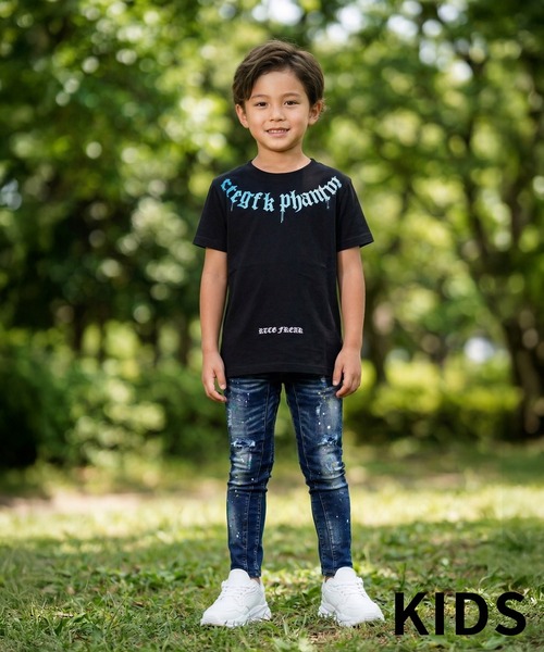 adamsJUGGLER(アダムスジャグラー)の「RTEG FK.ファントムティーキッズ(Tシャツ/カットソー・キッズ・ブラック/ホワイト・100/150/130/120/110)」の3枚目の写真