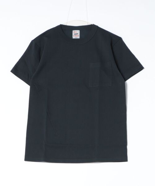 TONE SELECT WEAR（トーンセレクトウェア）の「CROSS&STITCH(クロスアンドステッチ)オープンエンド マックスウェイト バインダーネック ポケットTシャツ　6.2oz メンズ 半袖Tシャツ (OE1119)（Tシャツ/カットソー・メンズ・アーミー/ブラック/スミクロ/アイボリー/ネイビー/ブルー/ヘザーグレー/ホワイト・MEDIUM/X-LARGE/LARGE/SMALL）」の7枚目の写真