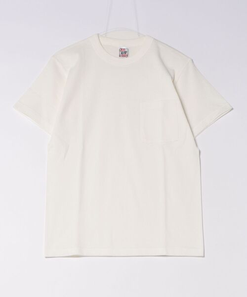 TONE SELECT WEAR（トーンセレクトウェア）の「CROSS&STITCH(クロスアンドステッチ)オープンエンド マックスウェイト バインダーネック ポケットTシャツ　6.2oz メンズ 半袖Tシャツ (OE1119)（Tシャツ/カットソー・メンズ・アーミー/ブラック/スミクロ/アイボリー/ネイビー/ブルー/ヘザーグレー/ホワイト・MEDIUM/X-LARGE/LARGE/SMALL）」の3枚目の写真