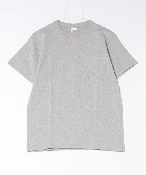 TONE SELECT WEAR（トーンセレクトウェア）の「CROSS&STITCH(クロスアンドステッチ)オープンエンド マックスウェイト バインダーネック ポケットTシャツ　6.2oz メンズ 半袖Tシャツ (OE1119)（Tシャツ/カットソー・メンズ・アーミー/ブラック/スミクロ/アイボリー/ネイビー/ブルー/ヘザーグレー/ホワイト・MEDIUM/X-LARGE/LARGE/SMALL）」の5枚目の写真