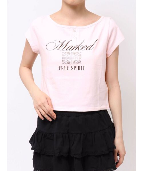 jouetie(ジュエティ)の「ユニオンジャックラインストーンTシャツ(Tシャツ/カットソー・レディース・ブラック/オフホワイト/ピンク・MEDIUM)」の14枚目の写真