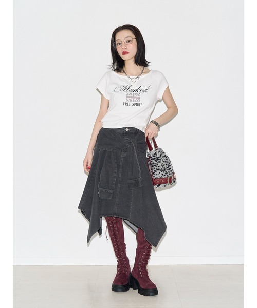 jouetie(ジュエティ)の「ユニオンジャックラインストーンTシャツ(Tシャツ/カットソー・レディース・ブラック/オフホワイト/ピンク・MEDIUM)」の8枚目の写真