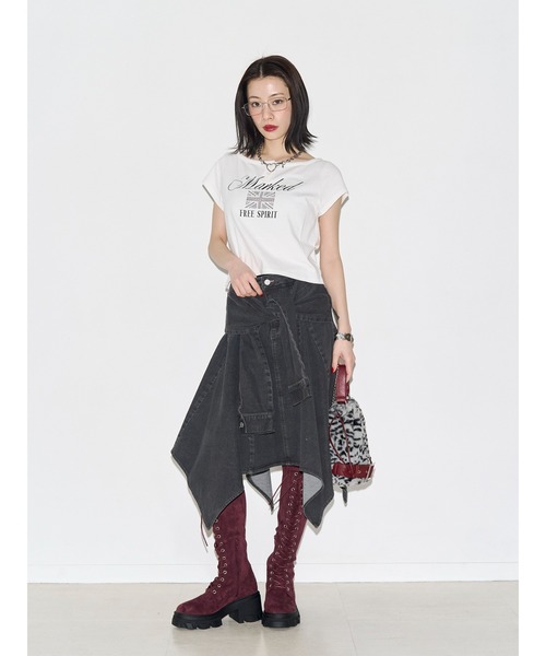jouetie(ジュエティ)の「ユニオンジャックラインストーンTシャツ(Tシャツ/カットソー・レディース・ブラック/オフホワイト/ピンク・MEDIUM)」の9枚目の写真