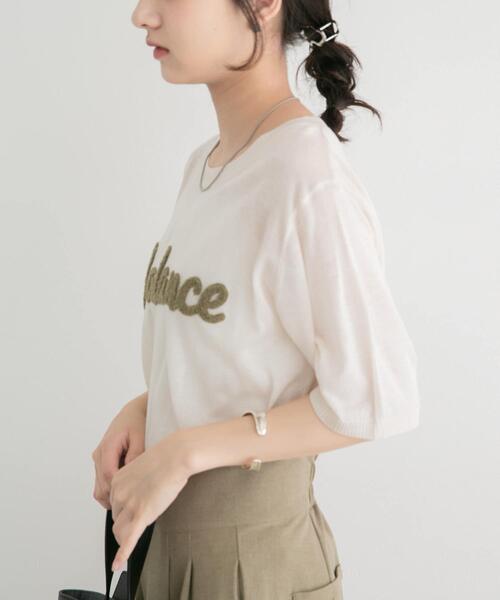 ITEMS URBANRESEARCH(アイテムズ アーバンリサーチ)の「シアーハンソデロゴニット(ニット/セーター・レディース・ブラウン/イエロー/オフホワイト・FREE)」の22枚目の写真
