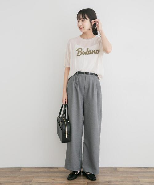 ITEMS URBANRESEARCH(アイテムズ アーバンリサーチ)の「シアーハンソデロゴニット(ニット/セーター・レディース・ブラウン/イエロー/オフホワイト・FREE)」の8枚目の写真