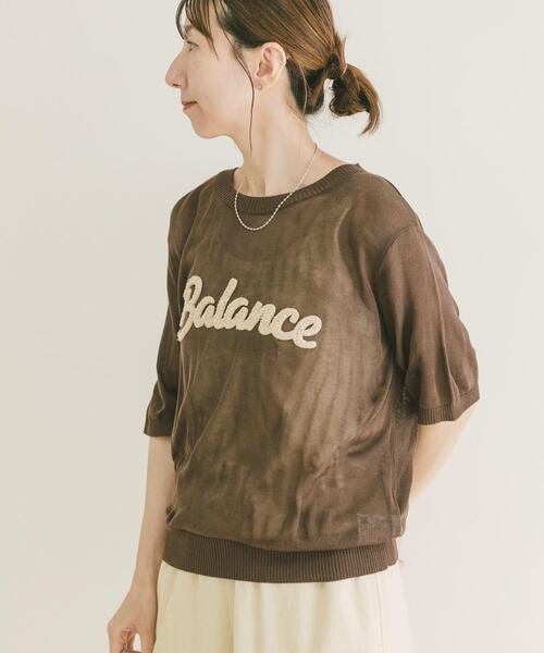 ITEMS URBANRESEARCH(アイテムズ アーバンリサーチ)の「シアーハンソデロゴニット(ニット/セーター・レディース・ブラウン/イエロー/オフホワイト・FREE)」の6枚目の写真